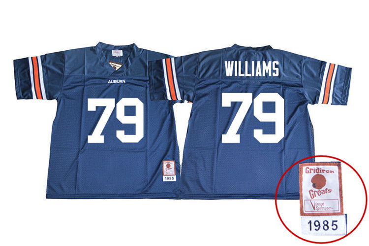 1985 Throwback Youth #79 Andrew Williams Auburn Tigers College Football Jerseys Sale-Navy